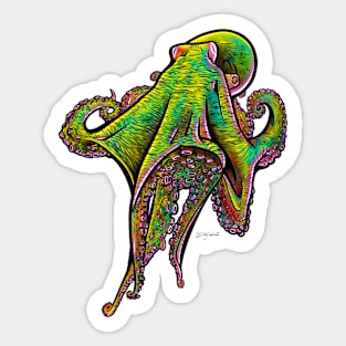 Octopus 09 (no background) Sticker